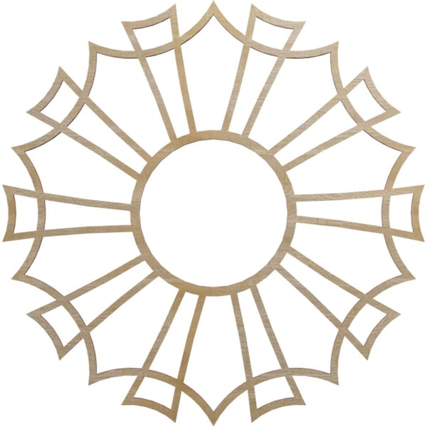 Ekena Millwork Augustus Wood Fretwork Pierced Ceiling Medallion, Hickory, 18"OD x 6 3/8"ID x 3/8"T CMWP18X18X0375AUHI - main